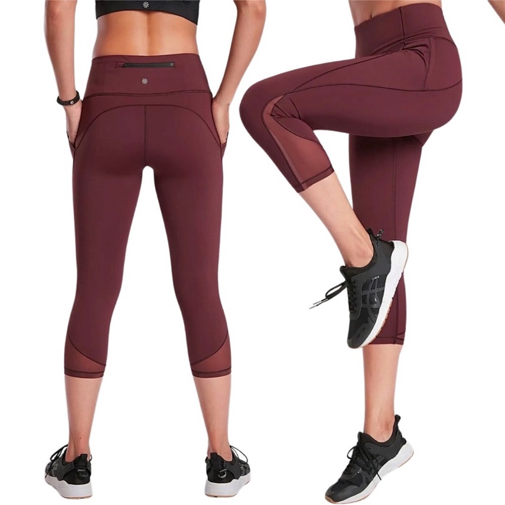 Athleta Lightning Capri in Deep Wine